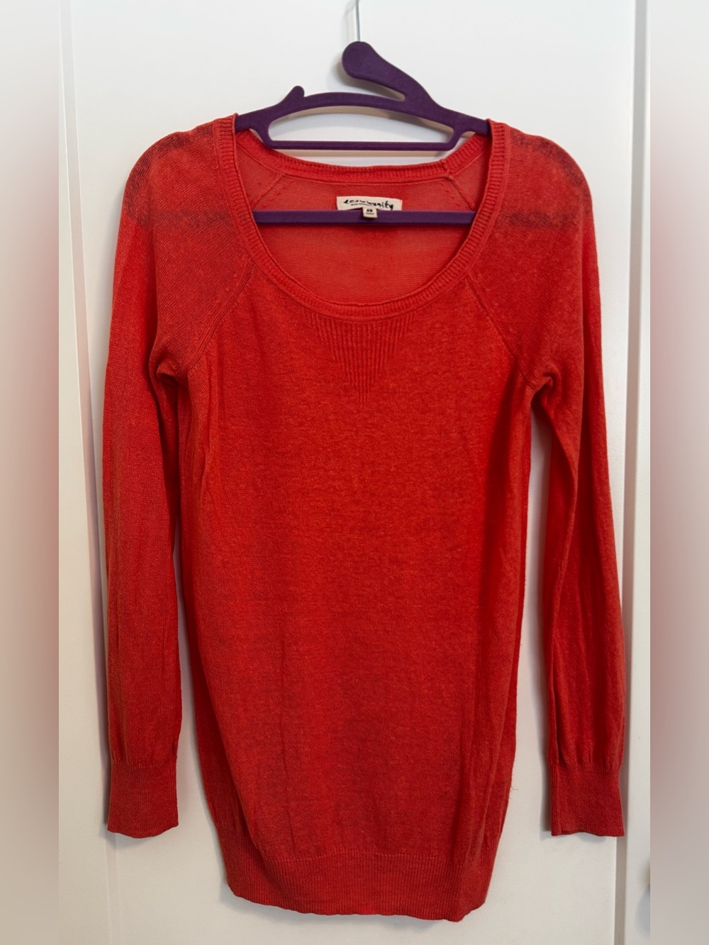 Community - Aritzia - Coral Scoop Neck Lightweight Sweater